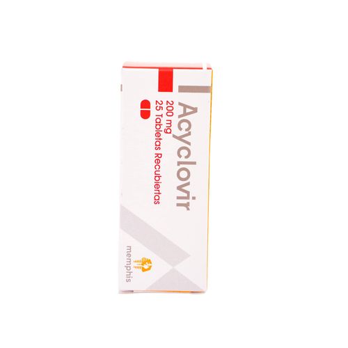 Aciclovir 200 Mg Caja X 25 Tabletas Memphis