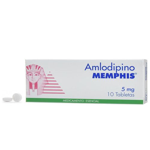 Amlodipino 5 Mg Caja X 10 Tabletas Memphis