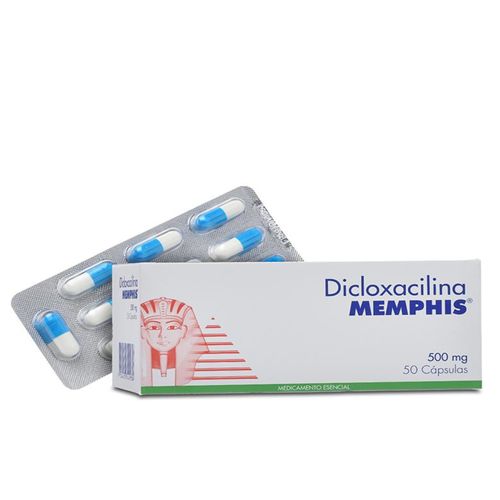 Dicloxacilina 500 Mg Caja X 50 Cápsulas Memphis