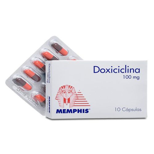 Doxiciclina 100 Mg Caja X 10 Cápsulas Memphis