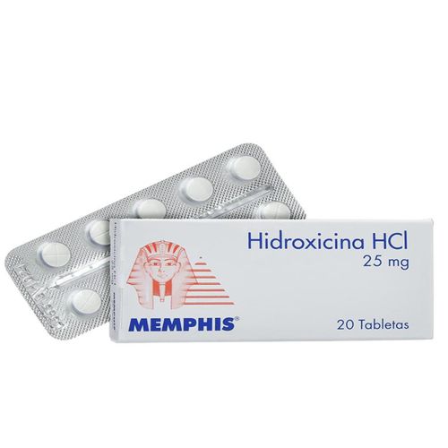 Hidroxicina 25 Mg Caja X 20 Tabletas Memphis
