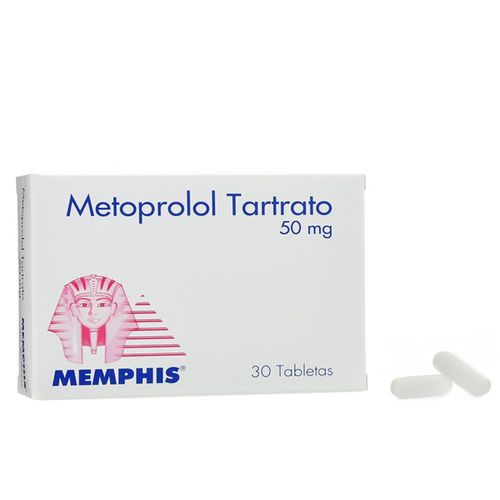 Metoprolol Tartrato 50 Mg Caja X 30 Tabletas Memphis
