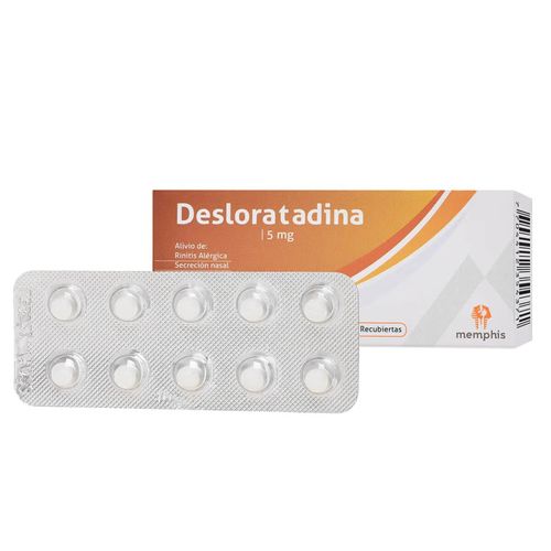 Desloratadina 5 Mg Caja X 10 Tabletas Recubiertas Memphis