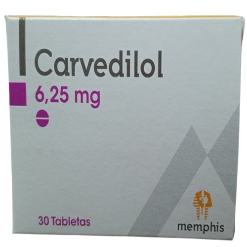 Carvedilol 6,25 Mg Caja X 30 Tabletas Memphis