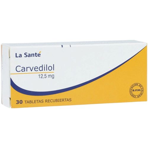Carvedilol 12,5 Mg Caja X 30 Tabletas Memphis