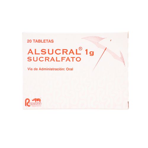 Alsucral Sucralfato 1 Gr Caja X 20 Tabletas Ropsohn