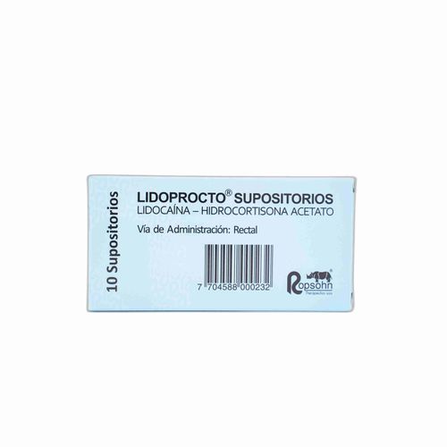 Lidoprocto Hidrocortisona 5Mg Lidocaina 60Mg Caja X 10 Supositorio Ropsohn