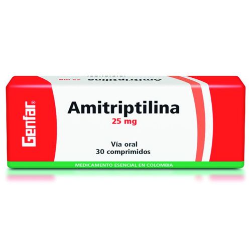 Amitriptilina 25 Mg Caja X 30 Tabletas Genfar