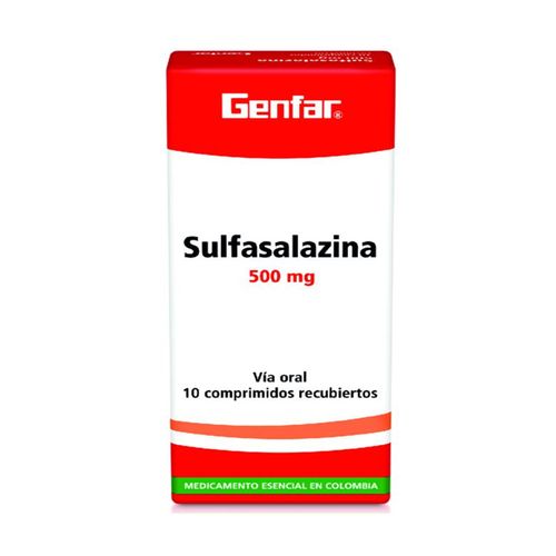 Sulfasalazina 500 Mg Caja X 10 Comprimidos Genfar
