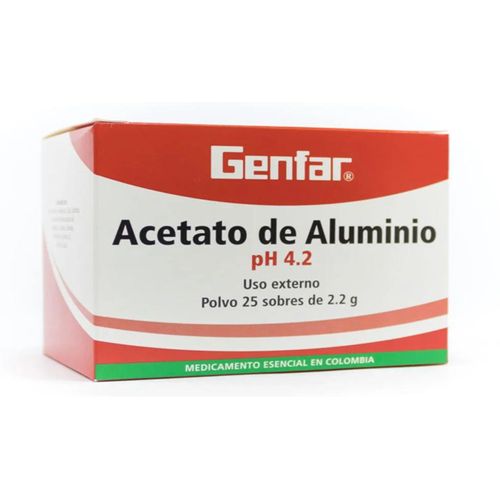 Acetato Aluminio Caja X 25 Sobres Genfar