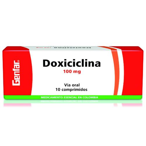 Doxiciclina 100 Mg Caja X 10 Tableta Genfar