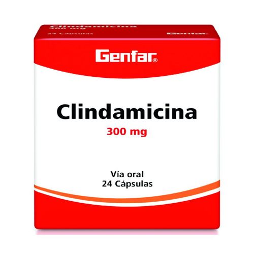 Clindamicina 300 Mg Caja X 24 Cápsulas Genfar