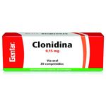 Clonidina 0.15 Mg Caja X 20 Tabletas Genfar