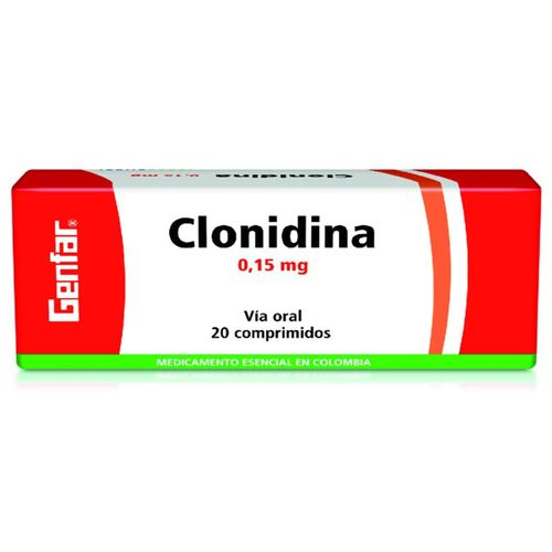 Clonidina 0.15 Mg Caja X 20 Tabletas Genfar