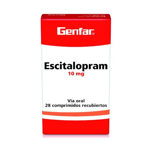 Escitalopram 10 Mg Caja X 28 Tabletas Genfar