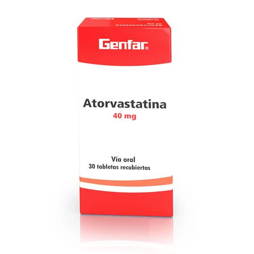 Atorvastatina 40 Mg Caja X 30 Tabletas Genfar