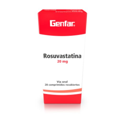 Rosuvastatina 20 Mg Caja X 28 Comprimidos Genfar