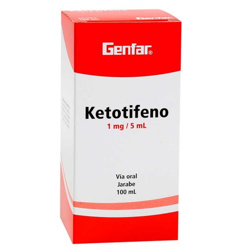 Ketotifeno Jarabe 1 Mg/ 5 Ml Frasco X 100 Ml Genfar