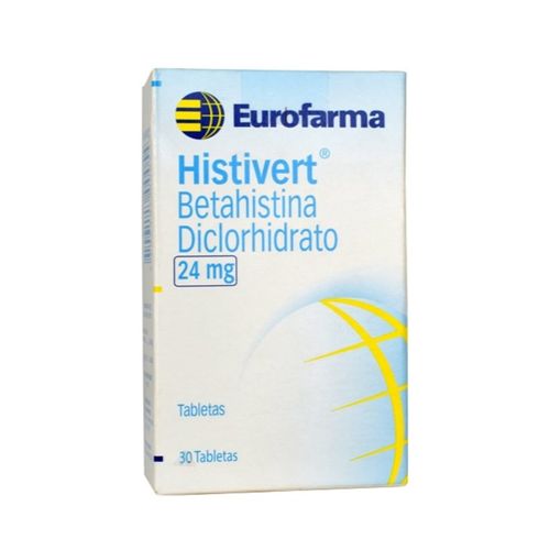 Histivert Betahistina Diclorhidrato 24 Mg Caja X 30 Tabletas Eurofarma