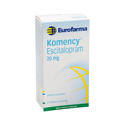 Komency Escitalopram 20 Mg Caja X 30 Tabletas Eurofarma