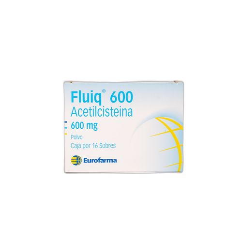 Fluiq Acetilcisteina 600 Mg Caja X 16 Sobres Polvo Eurofarma