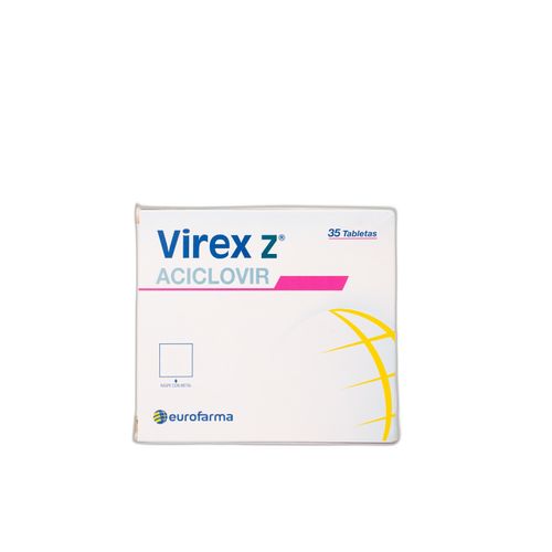 Virex Z Aciclovir 800 Mg Caja X 35 Tabletas Eurofarma