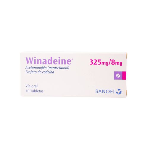 Winadeine Acetaminofén Codeína Fosfato 325 Mg/8 Caja X 10 Tabletas Eurofarma