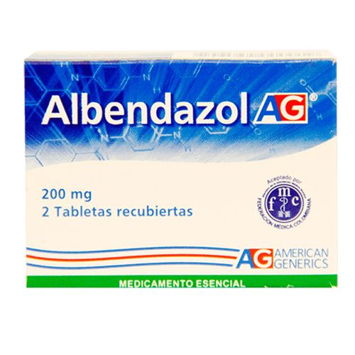 Albendazol 200 Mg Caja X 2 Tabletas American Generics