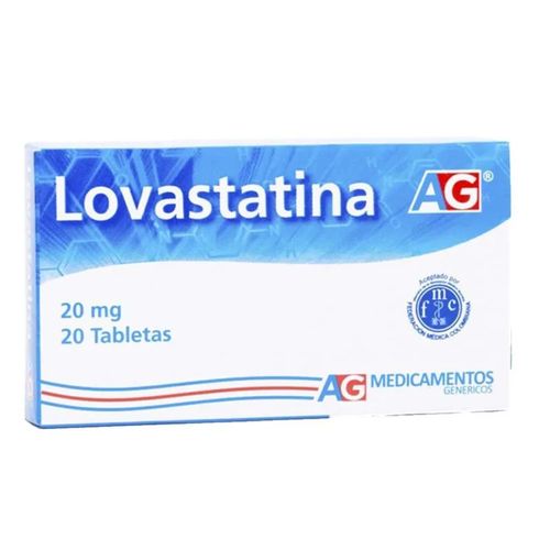 Lovastatina 20 Mg Caja X 20 Tabletas Ag