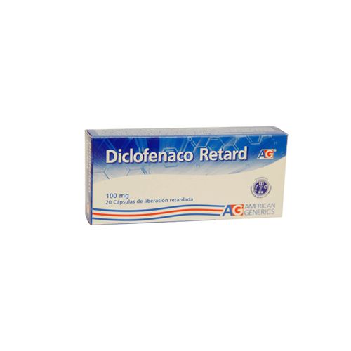 Diclofenaco Retard 100 Mg Caja X 20 Cápsulas American Generics