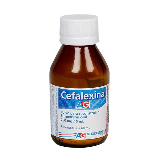 Cefalexina 250 Mg/5 Ml Frasco X 60 Ml Suspensión Ag