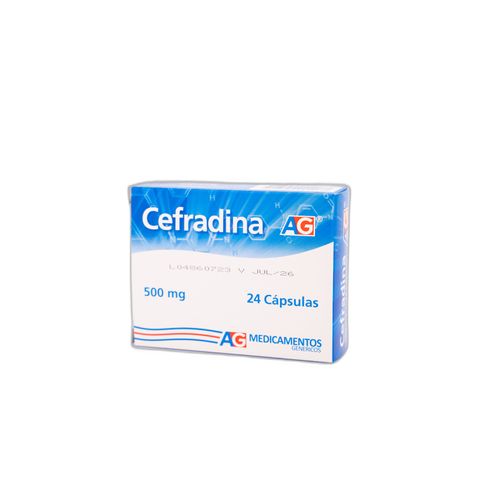 Cefradina 500 Mg Caja X 24 Cápsulas Ag