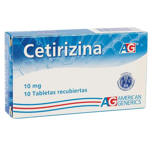 Cetirizina 10 Mg Caja X 10 Tabletas American Generics