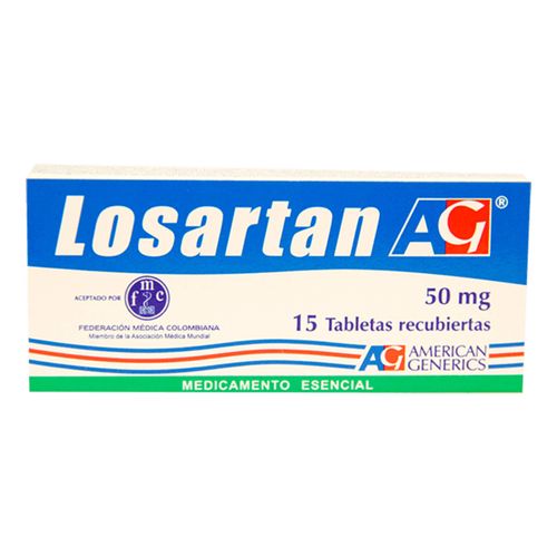 Losartan 50 Mg Caja X 15 Tabletas American Generics