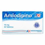 Amlodipino 10 Mg Caja X 30 Tabletas Ag