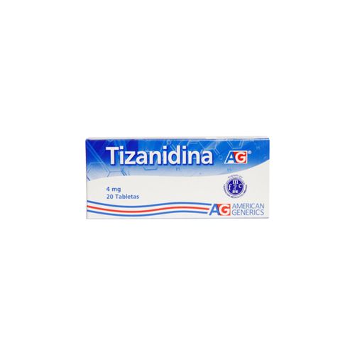 Tizanidina 4 Mg Caja X 20 Tabletas Ag