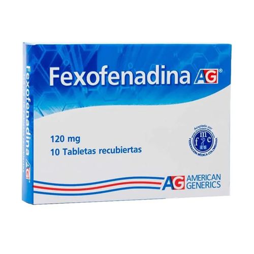 Fexofenadina 120 Mg Caja X 10 Tabletas Ag