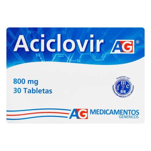 Aciclovir 800 Mg Caja X 30 Tabletas American Generics