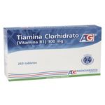 Tiamina 300mg AG Vitamina B1 250 Tabletas