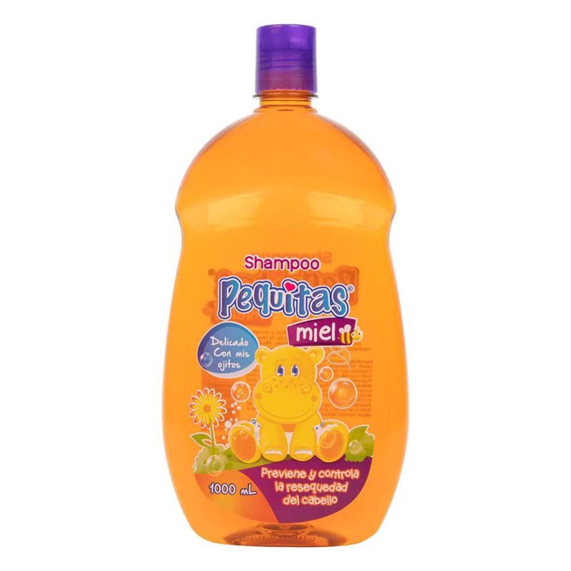 Shampoo Pequitas miel frasco x1000 ml familiar