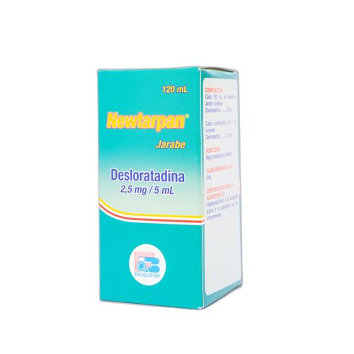 Newtarpan Desloratadina 2,5 Mg/5 Ml Jarabe Frasco X 120 Ml Bioquifar