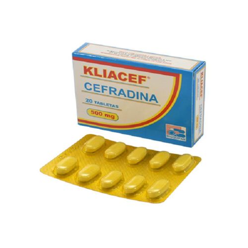 Kliacef Cefradina 500 Mg Caja X 20 Tabletas Bioquifar