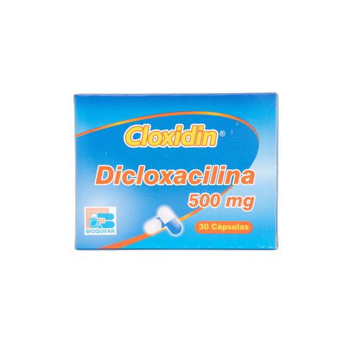Cloxidin Dicloxacilina 500 Mg Caja X 30 Tabletas Bioquifar