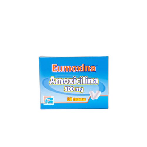 Eumoxina Amoxicilina Anhidra 500 Mg Caja X 30 Tabletas Bioquifar