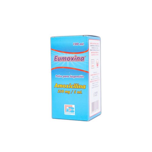 Eumoxina Suspensión Amoxicilina Trihidrato 250 Mg/5 Ml Frasco X 100 Ml Bioquifar