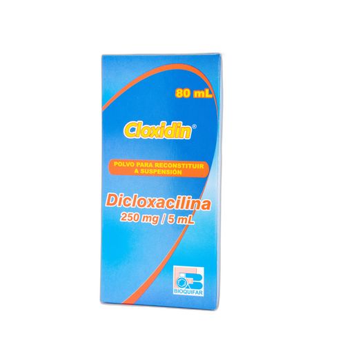 Cloxidin Dicloxacilina 250 Mg/5Ml Frasco X 80 Ml Suspensión Bioquifar