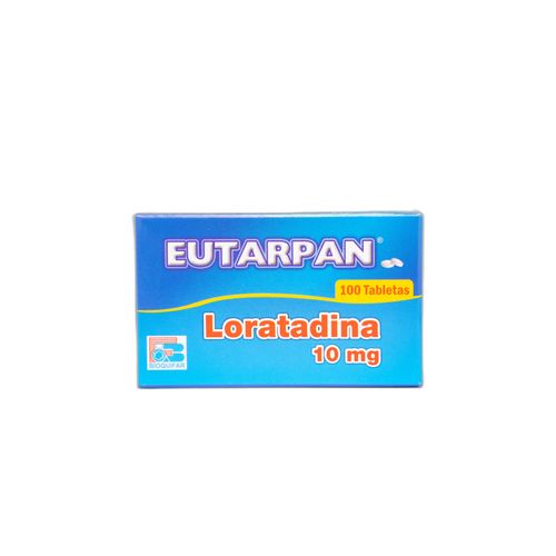 Eutarpan Loratadina 10 Mg Caja X 100 Tabletas Bioquifar