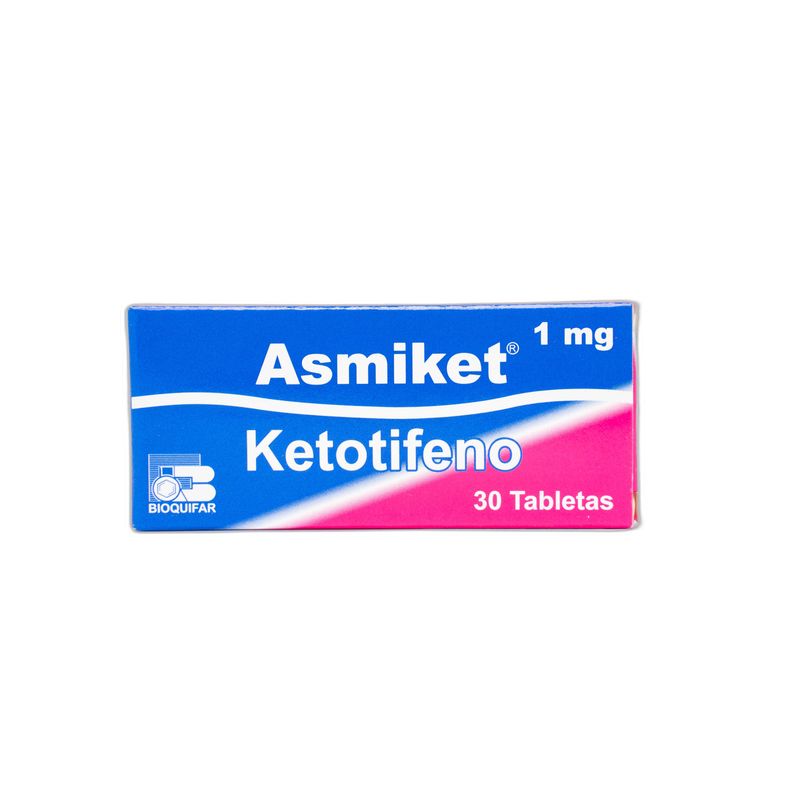 Asmiket Ketotifeno 1 Mg x 30 Tabletas