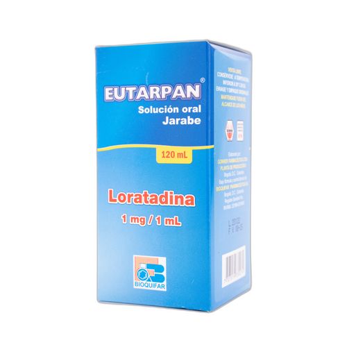 Eutarpan Loratadina 1 Mg/1 Ml Frasco X 120 Ml Jarabe Bioquifar