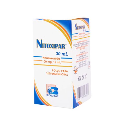 Nitoxipar Nitazoxamida 100 Mg/5 Ml Frasco X 30 Ml Suspensión Bioquifar